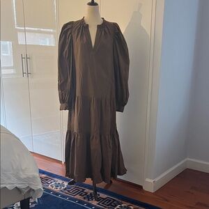 Ulla Johnson Chocolate Long Sleeve Dress